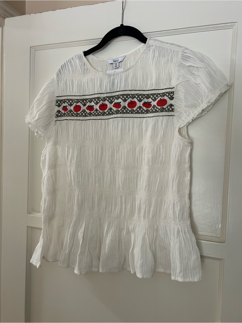 NWT Next tomato embroidered top, 16